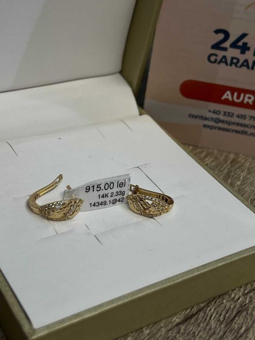 Cercei Aur 14K 2.33 (AG42 B.14349) GARANTIE 24 LUNI