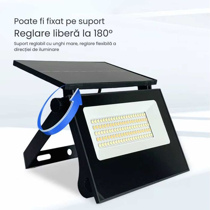 Lampa solara cu panou solar , telecomanda si senzor de miscare putere 50 , 100 si 200 W
