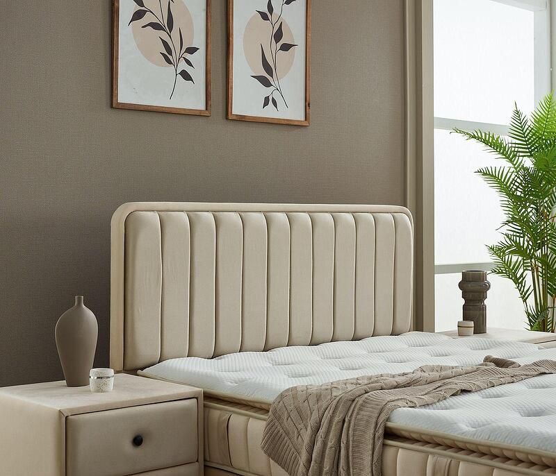 Тапицирано легло Marmaris Крем и Антрацит