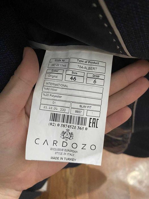 Костюм-тройка Cardozo