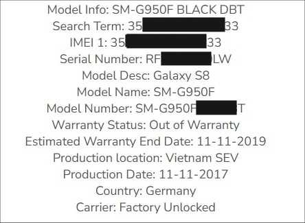 Placa baza Galaxy S8 G950F + montaj