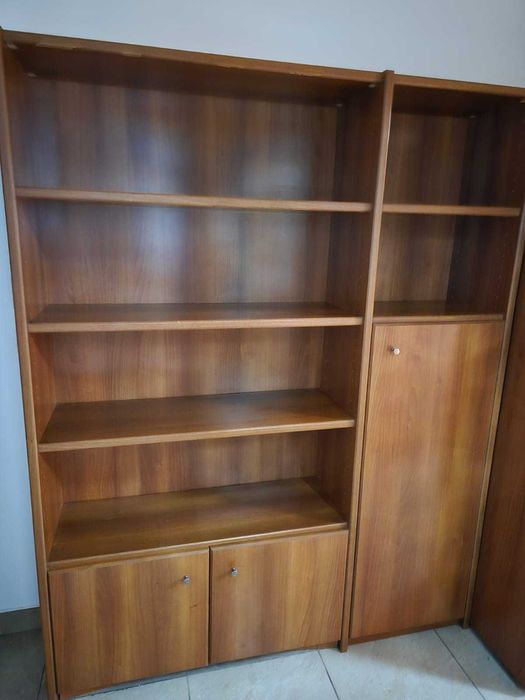 Mobila hol / bibliotecă Neoset din lemn – stare foarte bună