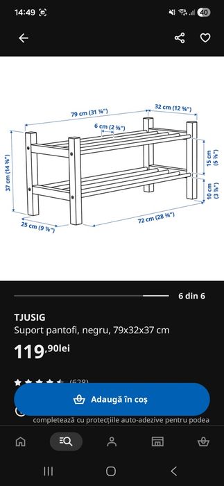 Suport pantofi/ incaltaminte/ papuci IKEA Tjusig
