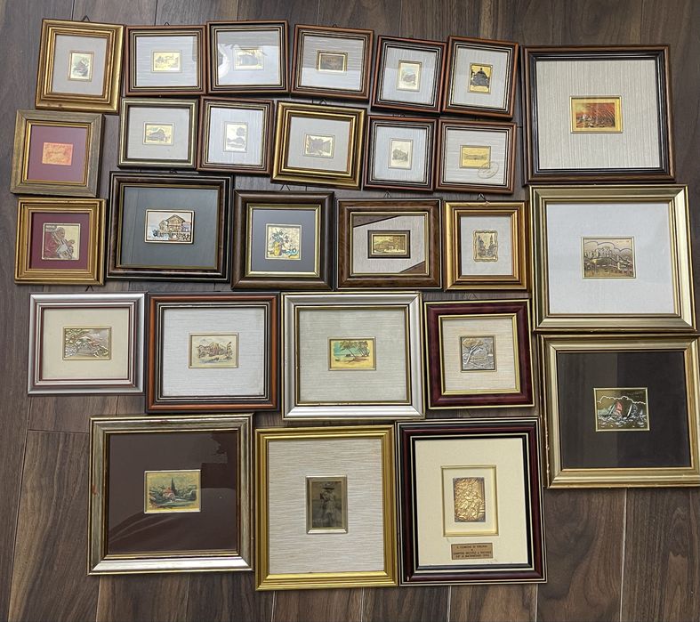 Tablouri cu foita de aur si argint