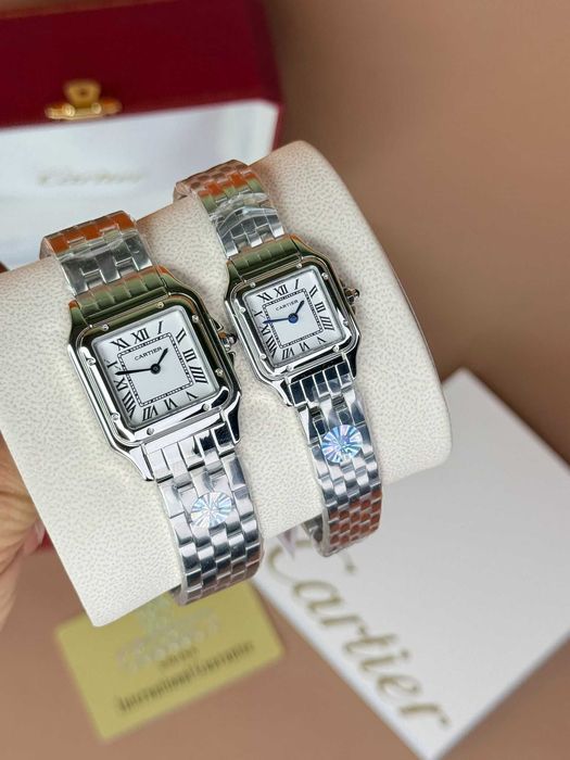 Cartier Panthere Steel White Roman 27mm and 22mm