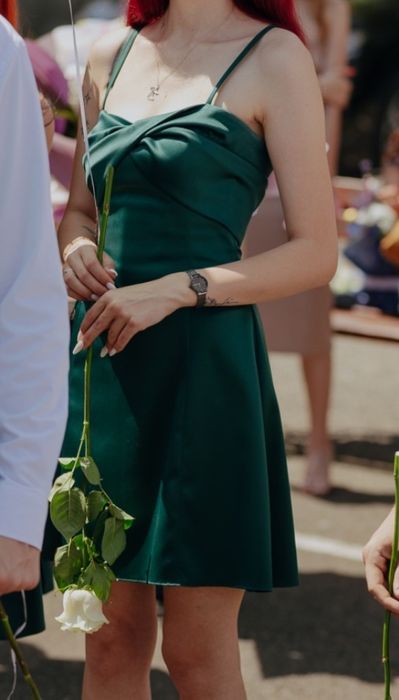 rochie scurta verde