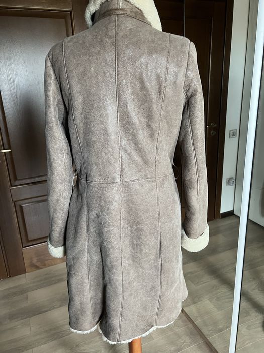 Haina/cojocel Vesa  Shearling miel piele si blana naturala fina Xs/S