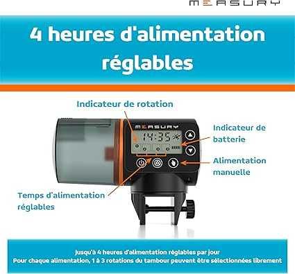Автоматична хранилка за рибки до 4 пъти на ден  Measury