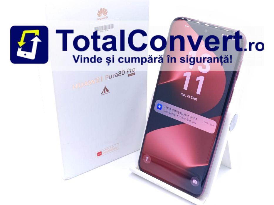 Huawei Pura 80 Pro 512GB Glazed Red 12GB, Garantie 24 luni | #D96413