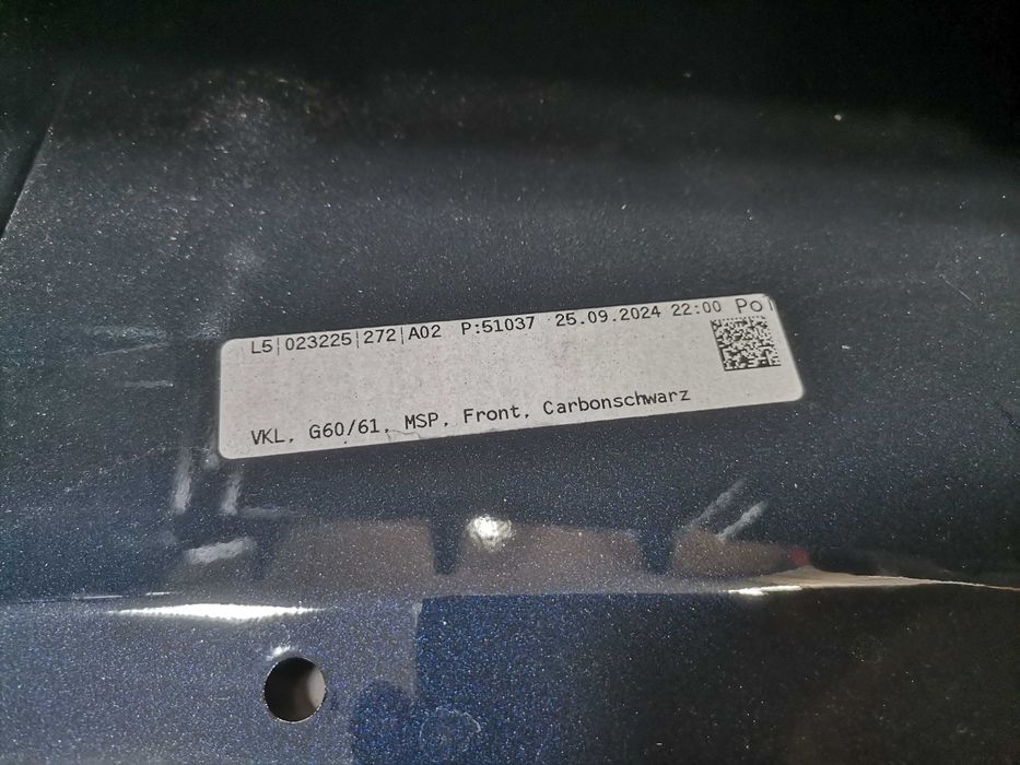 Нова Предна Броня Комплект BMW 5 i5 G60 G61 M Sport Paket Carbonschwar