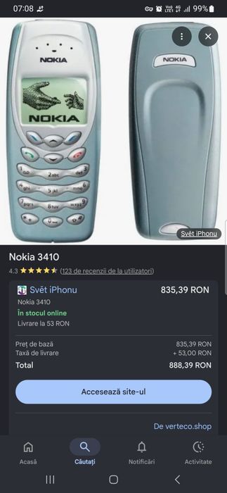 Nokia 3410 funcționează bine