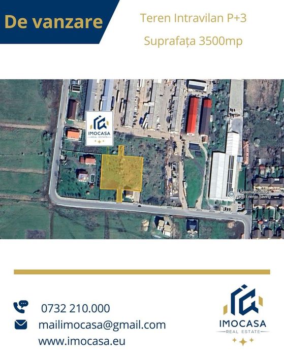 Oportunitate Teren intravilan P+4 de vânzare 3500 mp, utilități Arad