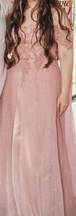 Розова бална рокля XL