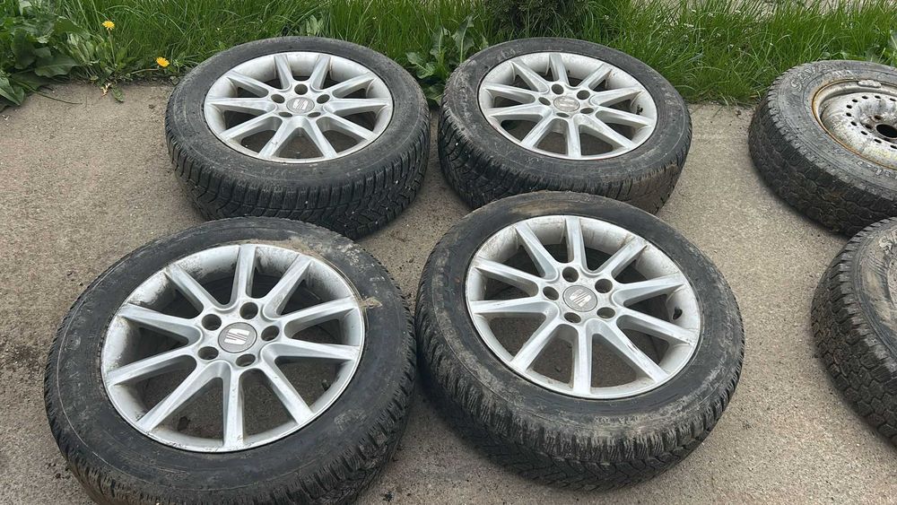Set 4 Jante Aliaj cu anvelope 205/55R16 Seat Leon 1M Toledo 2 5x100
