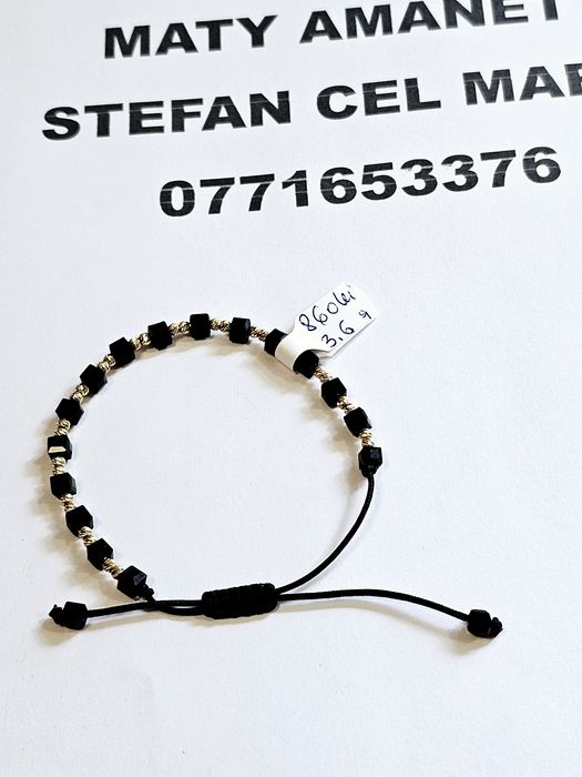 Vand bratara cu bile din aur 14 k cod 759
