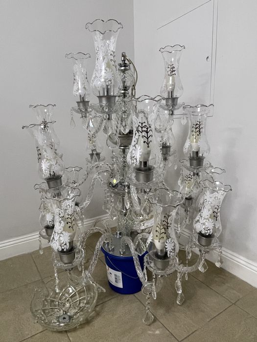 Люстра 19 рожковая Богемский хрусталь