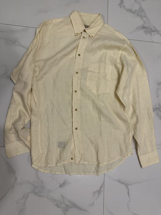 Оригинална ленена мъжка риза L размер