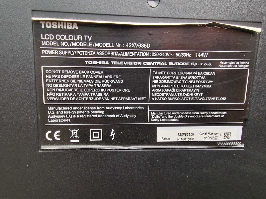 TV Toshiba 42XV635D
