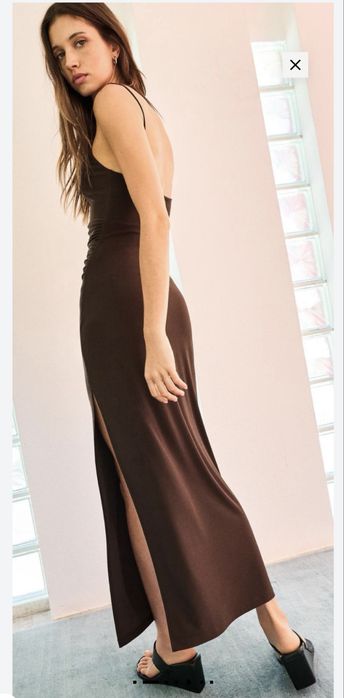 Платье коричневое bershka
