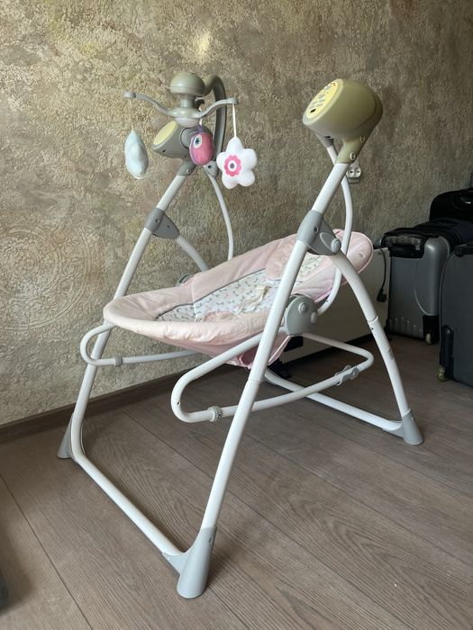 CANGAROO Електрическа люлка - шезлонг SWING STAR РОЗОВ