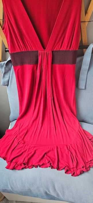 RED VALENTINO Tango/Flamenco Cocktail rochie roșie -Valentino Garavani