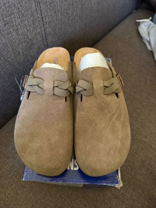 Birkenstock Boston BS Taupe Regular Fit marimea 38, 39, 40, 41, 42, 43