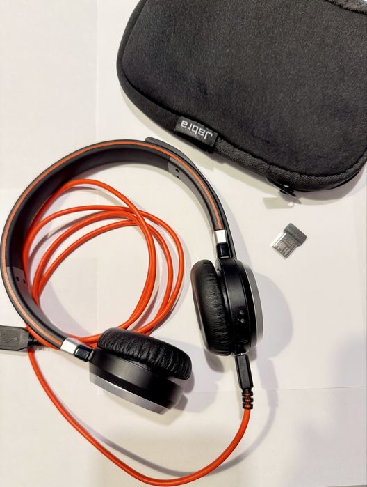 Casti Jabra Evolve 40 UC Stereo, USB, negru/rosu