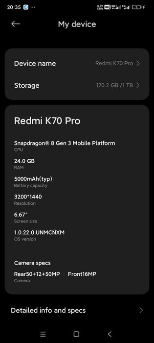 Redmi k70 pro china version