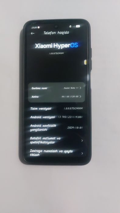 Redmi not 11 garantiyasi bilan