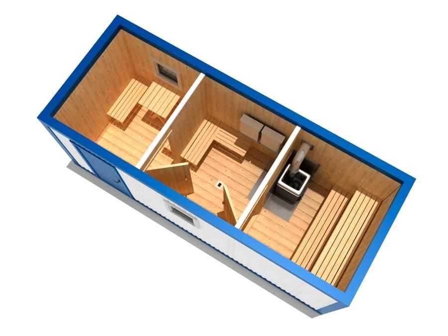 Баня из контейнера