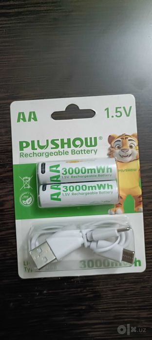 Долговечный Литий-ионный аккумулятор AA 3000mWh 1.5v (Supper Original)