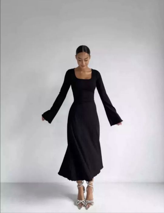 Платье лапша длинное на завязках