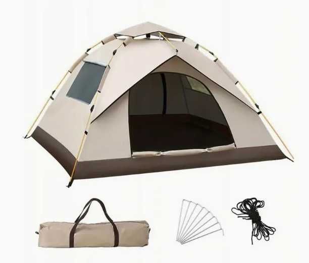 НОВА автоматична палатка за 3-4 човека – бързо разпъване, двоен слой