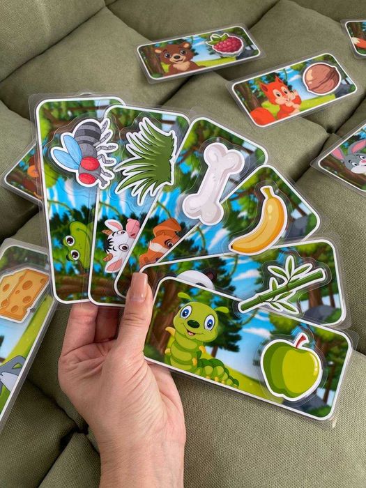 Кой какво яде? Велкро картички