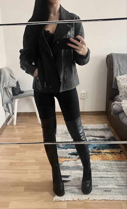 Geaca de piele MASSIMO DUTTI