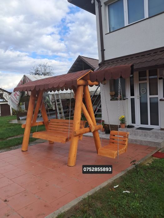 Lucram la comanda leagăne rustice de gradina din lemn masiv