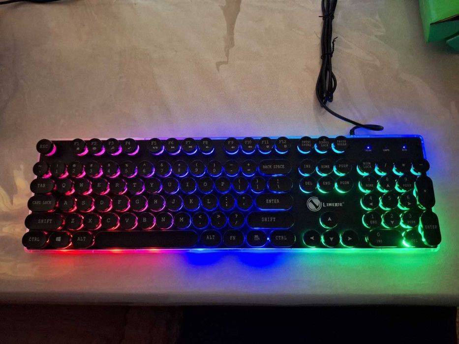 Новая RGB клавиатура с подсветкой проводная USB