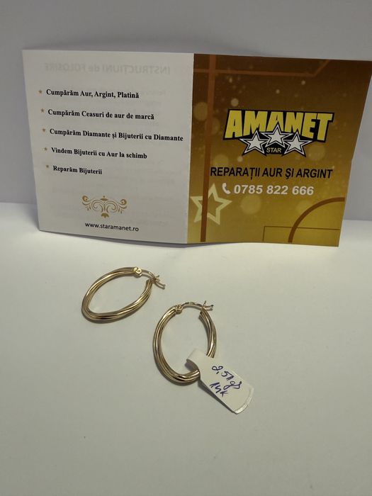 Cercei ovali (vl) star amanet