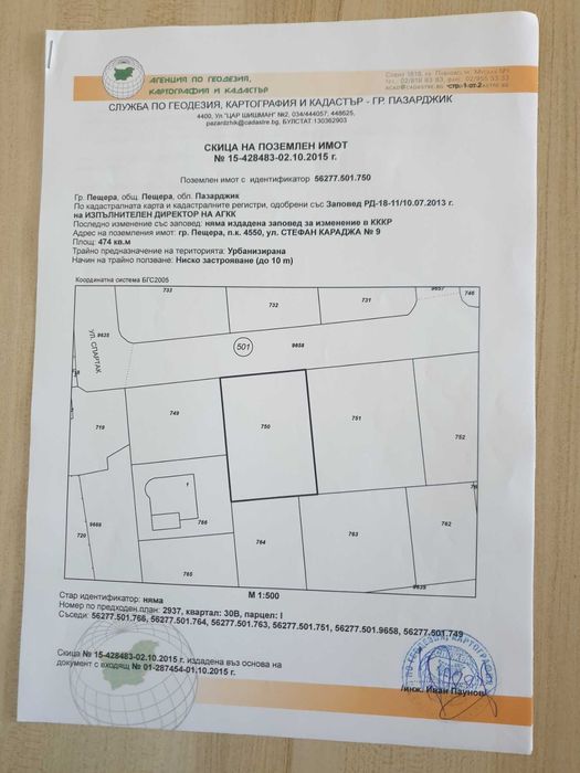 Продава урегулиран парцел гр.Пещера