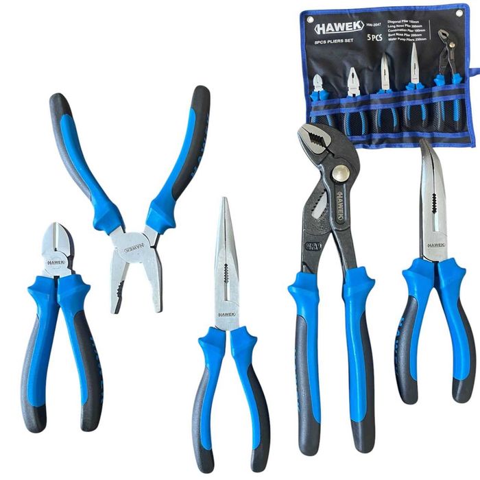 Професионален комплект клещи 5 части  HAWEK