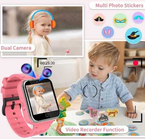 Детски смарт часовник YEDASAH, 24 игри, аларма, музикален плейър