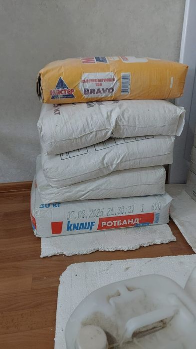 Клей, родбанд, гипс, наливной пол