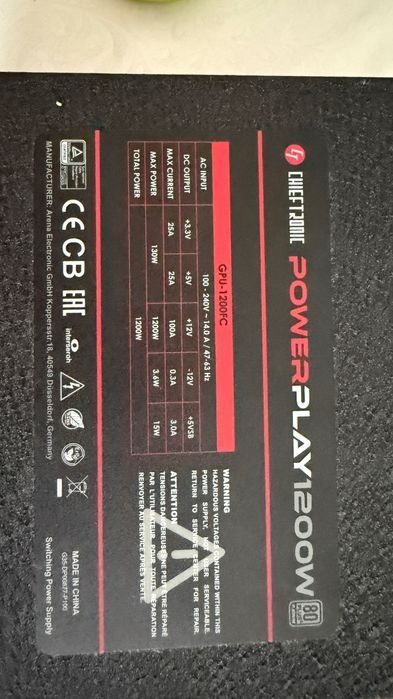 Новый блок питания Chieftec CHIEFTRONIC PowerPlay 1200W