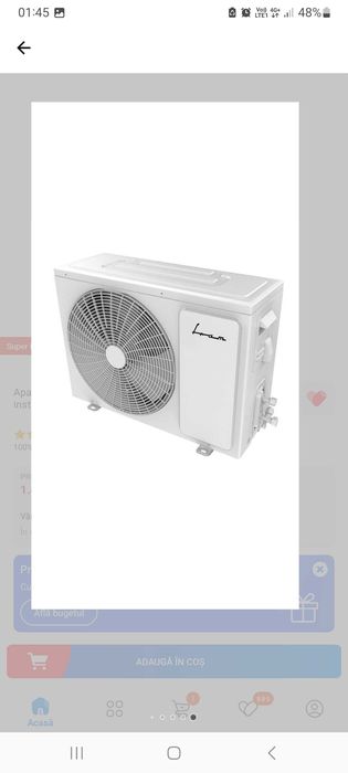 Aer conditionat 9000btu,Fram, nou, fara freon si kit instalare