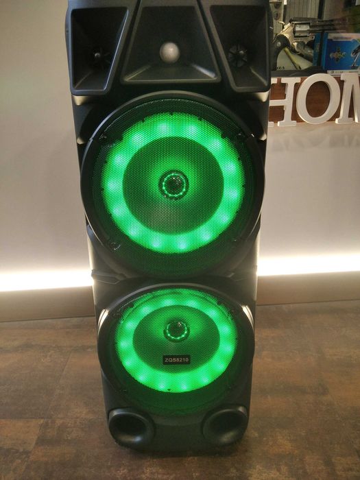 Супер мощна караоке колона 2х8 4500MAh + ПОДАРЪК микрофон