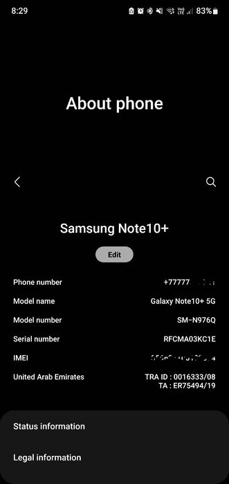 Samsung Galaxy Note 10+ (plus) 5G Редкий 256ГБ