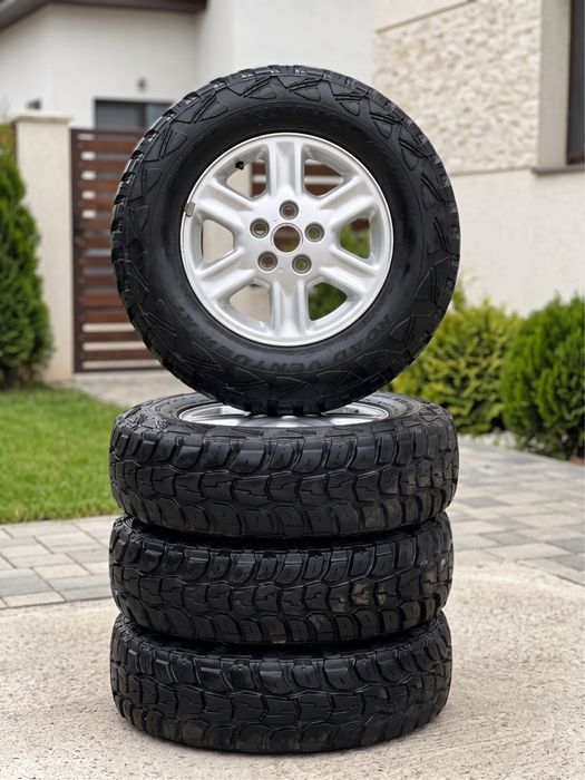 Set 4x Roti Aliaj  15” Offroad (cauciucuri + jante)  // 5x 114,3 - Freelander // 195/ r15- DOT 2023 // (Duster , Qashqai, Tucson, Santa Fe , Rav 4)