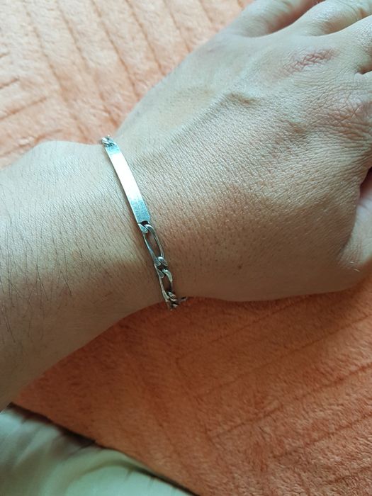 Bratara argint 925 vintage 19.5 cm placuta,cartier,stare foarte buna