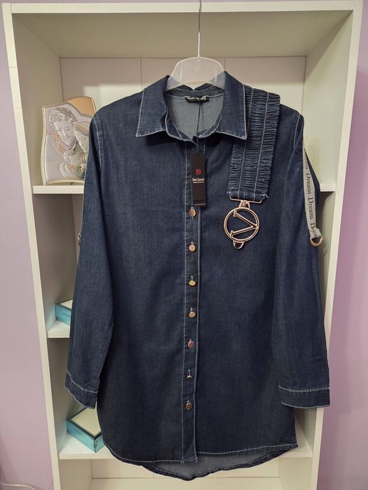 Разкошна дамска  рокля деним