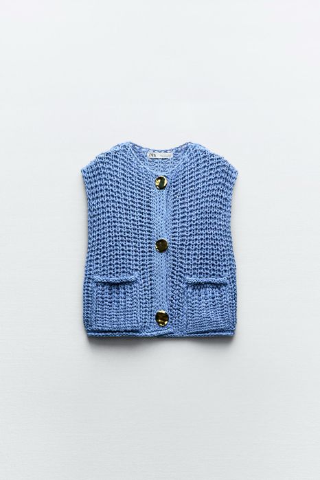Синя жилетка Zara